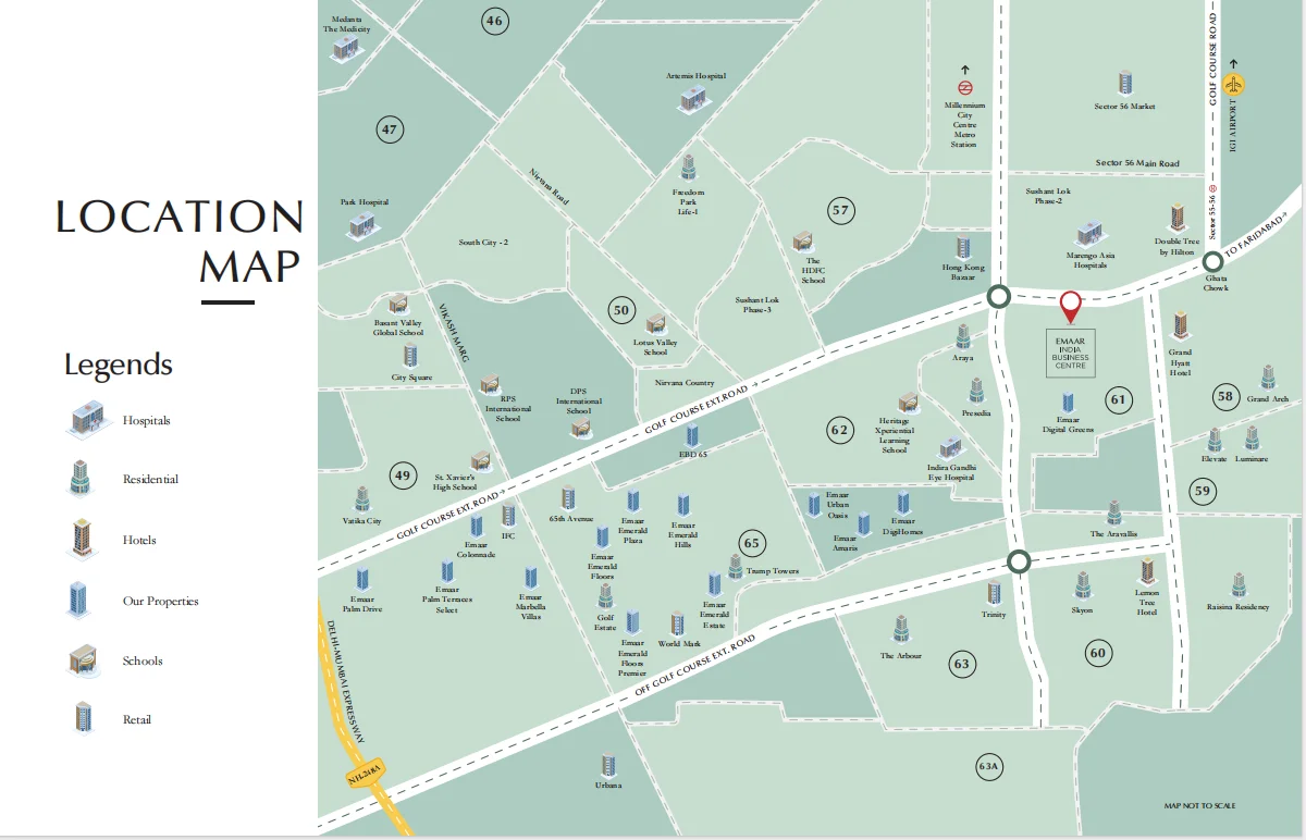 Emaar India Business Centre Logo Sector 61 Gurgaon Key Assets