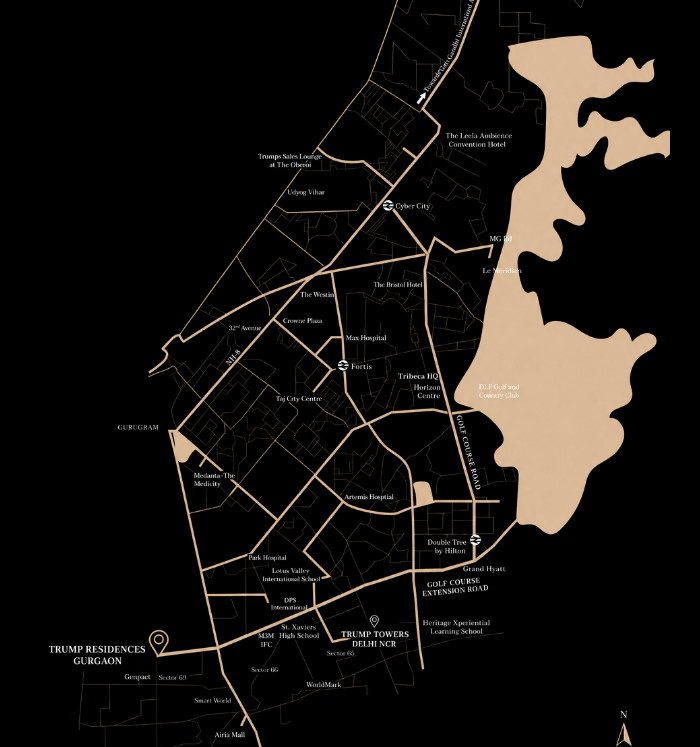 Trump Tower Gurgaon Map Trump Tower Gurgaon Map Key Assets