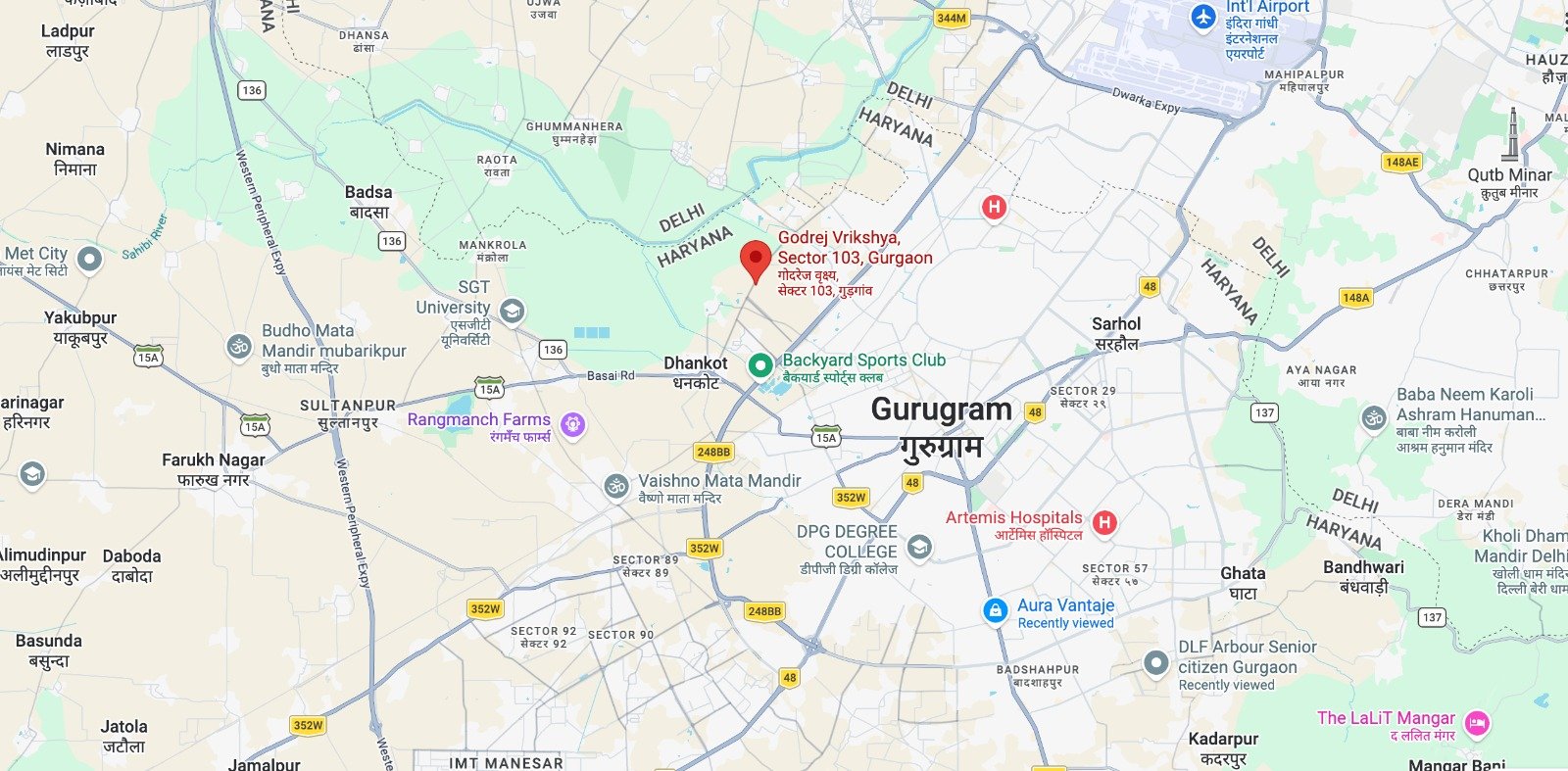 Godrej Vrikshya map sector 103 Gurgaon 3 4 bhk apartments dwarka expressway Godrej Vrikshya sector 103 Gurgaon 3 4 bhk apartments dwarka expressway