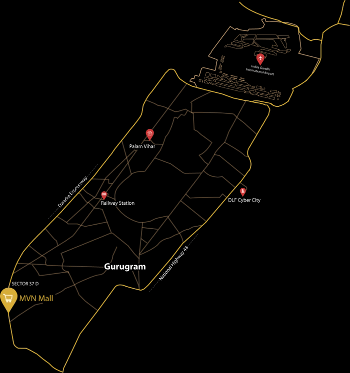 MVN Mall 37D Map Gurgaon MVN Mall 37D Gurgaon Retail Shops Commercial Project, Key Assets