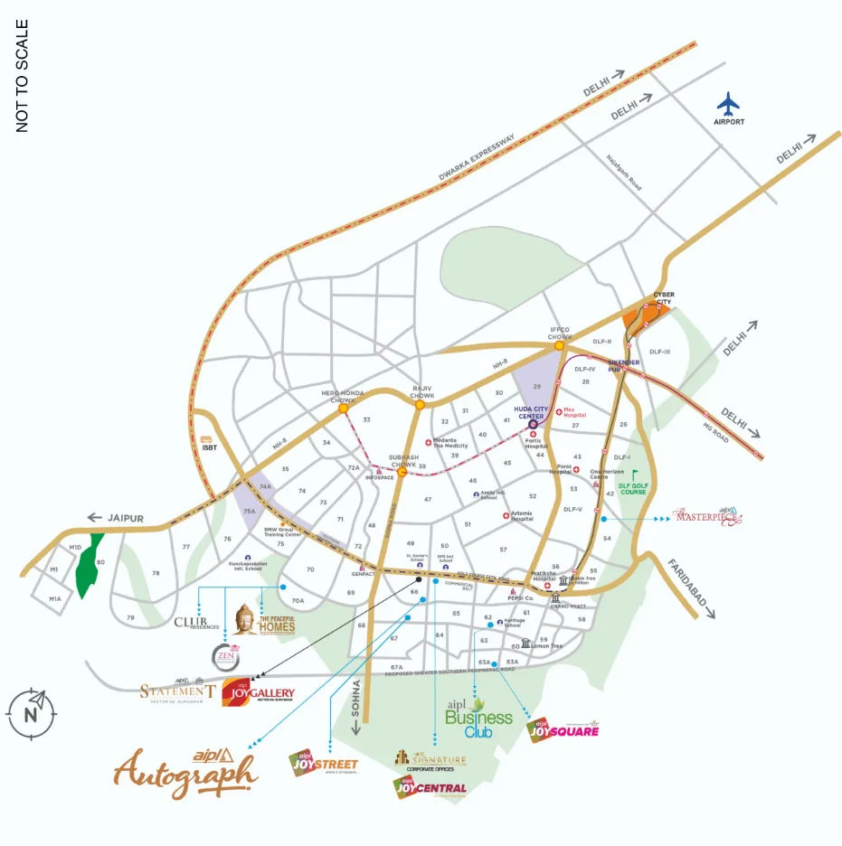 aipl autograph map sector 66 gurgaon premium office space