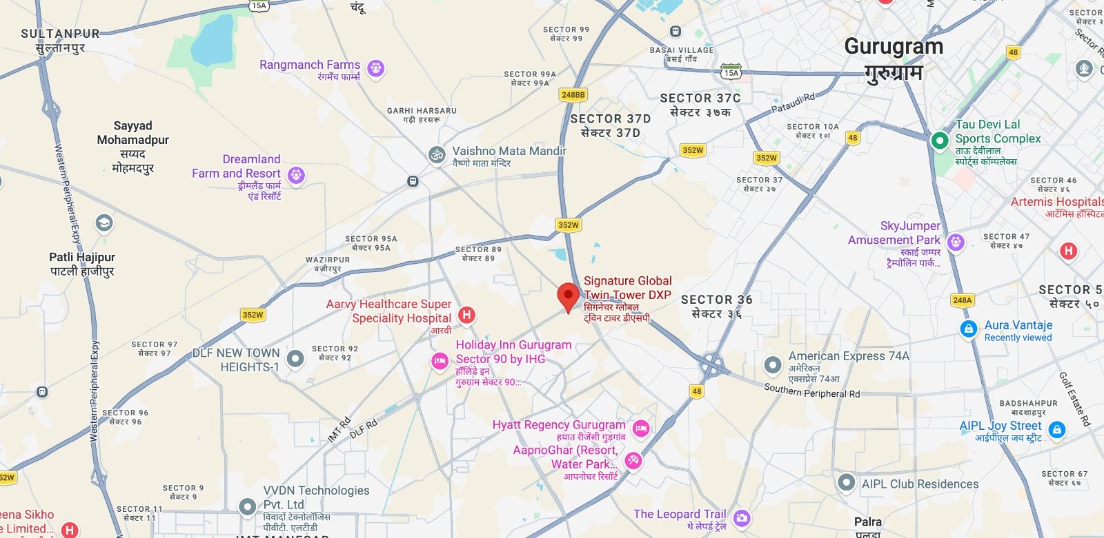 signature global twin tower dxp sector 84 gurgaon