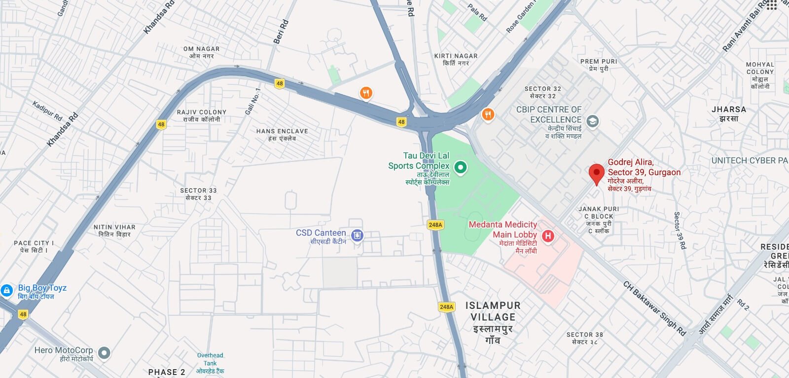 Godrej Alira, Sector 39 Gurugram — Ultra-Luxury 3 & 4 BHK Residences Map Key Assets Godrej Alira, Sector 39 Gurugram — Ultra-Luxury 3 & 4 BHK Residences Key Assets